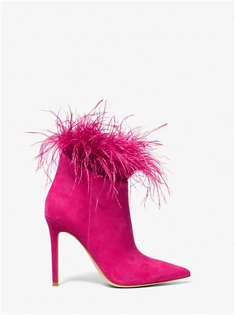 michael michael kors whitby feather trim suede ankle boot|Whitby Feather Trim Suede Ankle Boot .